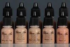 Glam Air Airbrush Water-based Large 0.50 Fl. Oz. Bottles of Foundation in 5 Assorted Medium Satin Shades (For Normal to Dry Skin)