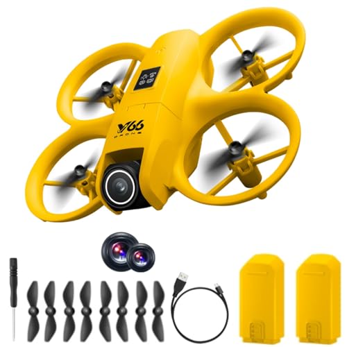 Mini Drone With 1080P Dual Cameras, RC Aircraft Helicopter, Electrically Adjustable 180 Degrees, LED Lights, Propeller Safety Protection, Intelligent Obstacle Avoidance, Headless Mode, One Click Takeoff, 360 Degree Rolling, Hovering, Remote Control P