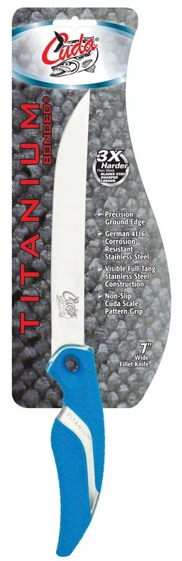 Cuda Titanium Bonded Wide Fish Fillet Knife, 7