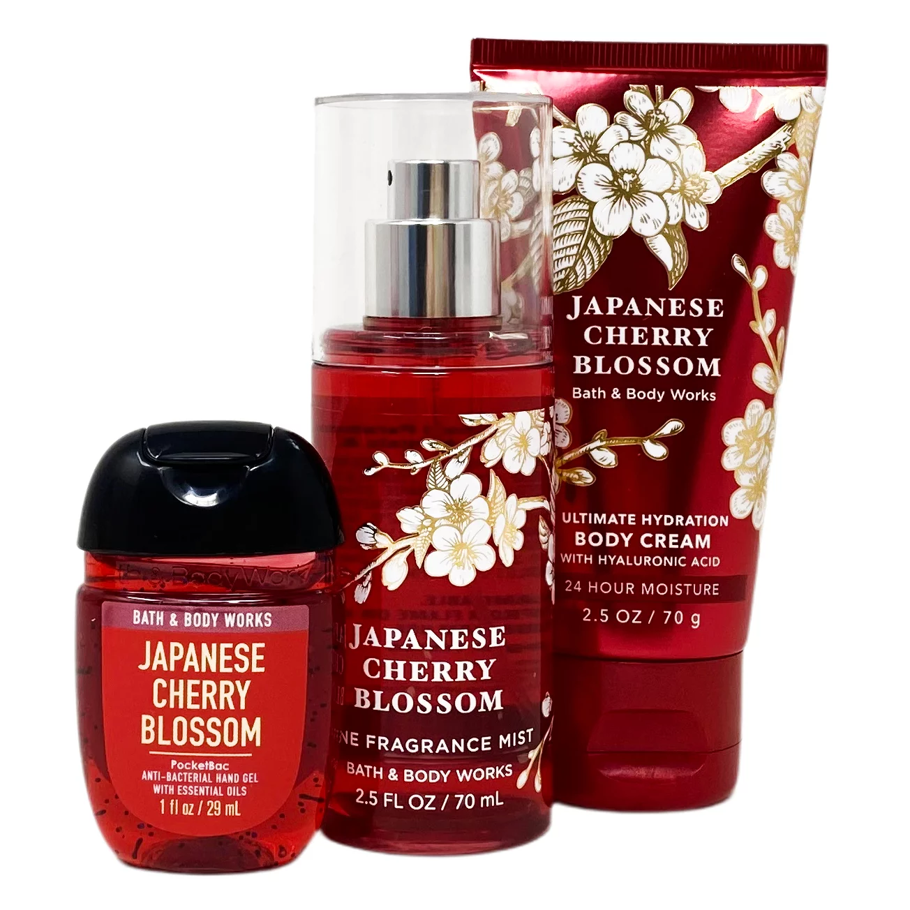 Bath and Body Works Japanese Cherry Blossom Merry Christmas Mini Gift Set