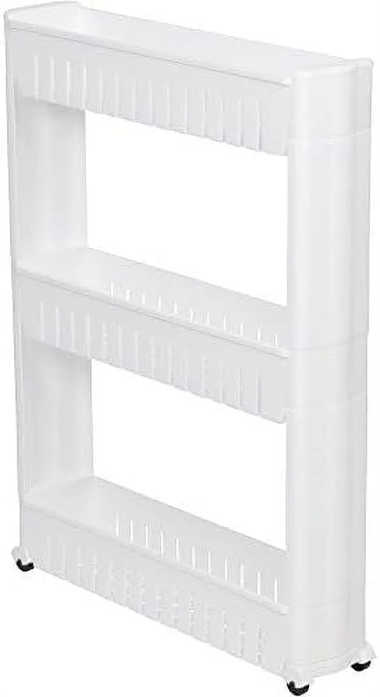 Slim Slide  Storage Tower For Laundry, Bathroom, Or Kitchen By