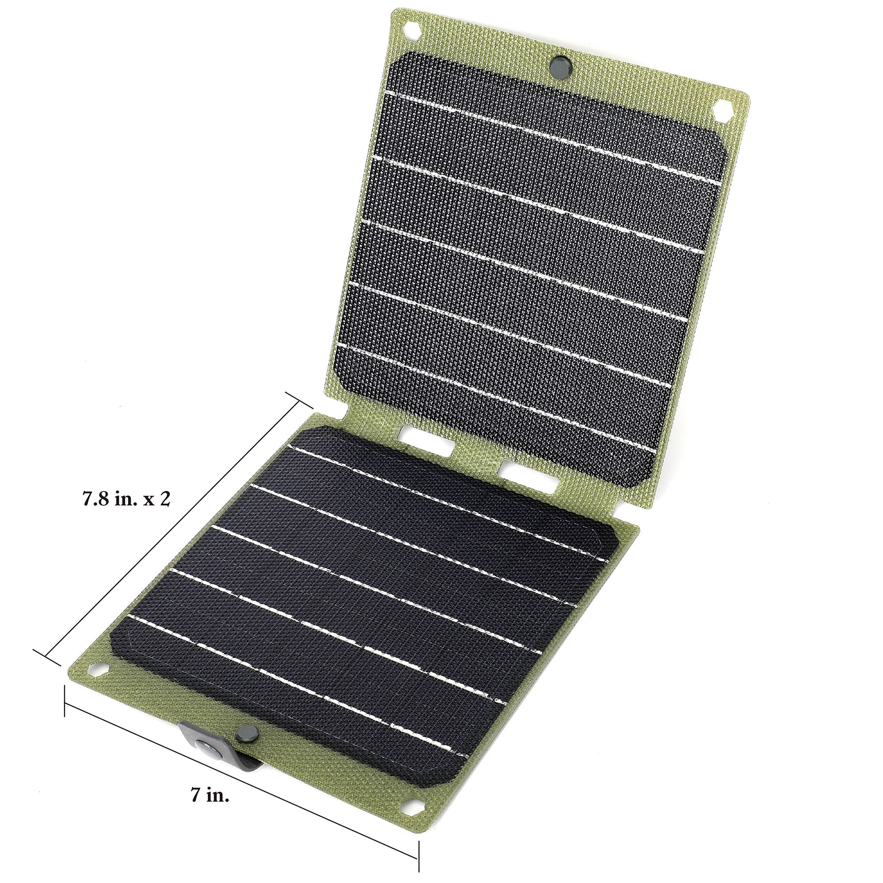 Swiss Tech 10W Foldable Solar Panel, USB-A and USB-C, Phone Charger, Waterproof, Emergency, Solar Panel Only