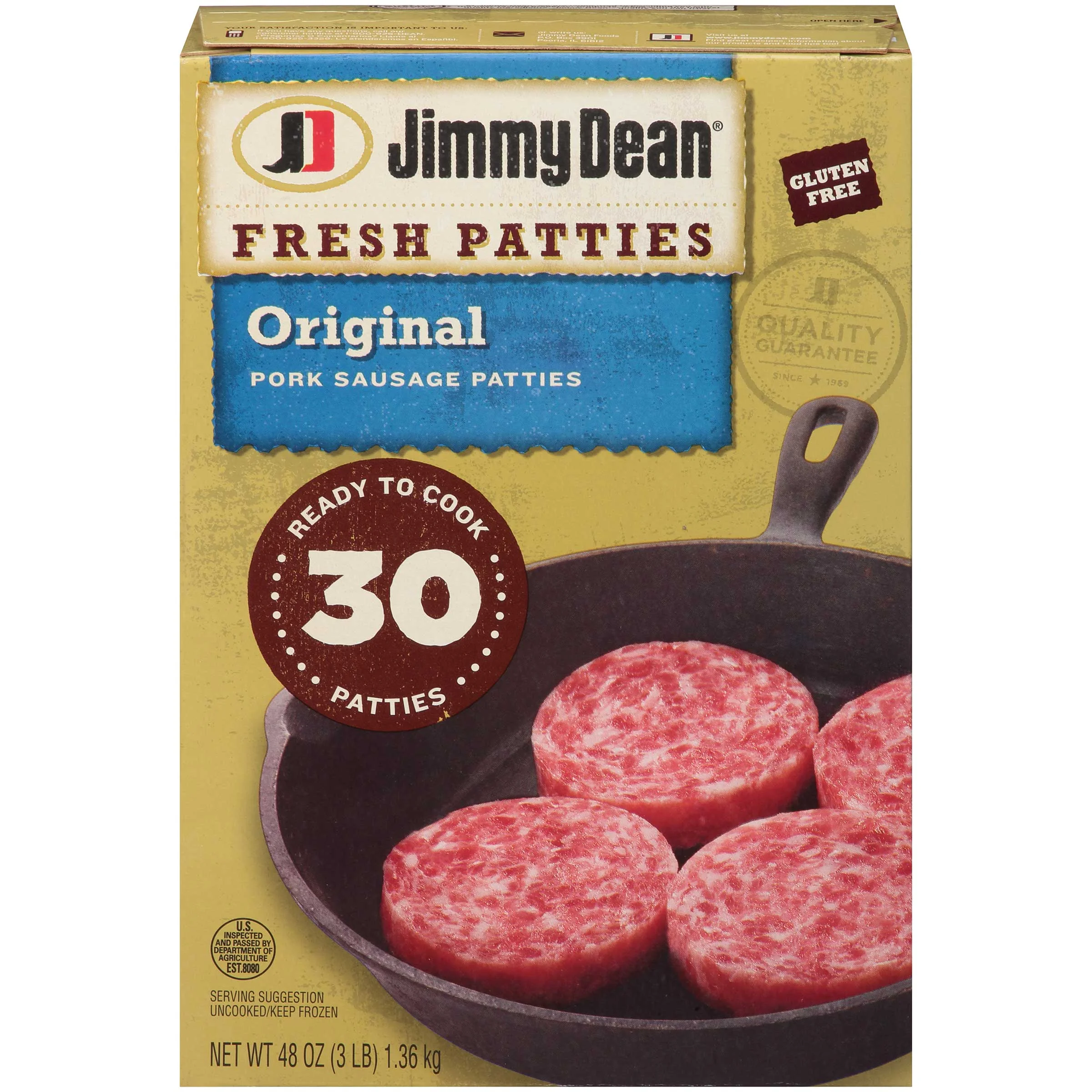 Jimmy Dean Pork Sausage Patty, 3 Pound -- 8 per Case