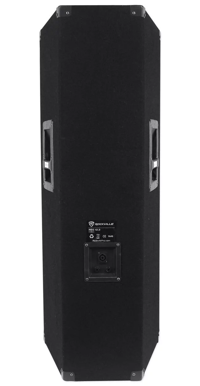 (2) Rockville RSG12.2 Dual 12” 2000 Watt 3Way 4-Ohm Passive DJ/Pro Audio Speaker