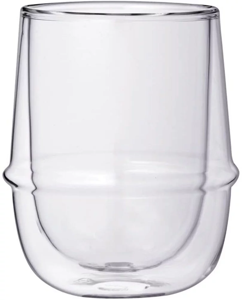 Double-Walled Kinto KRONOS Coffee Cups - Maintain Temperature - Prevent Condensation - 250 ml (8.45 fl. oz.) each - Set of 2