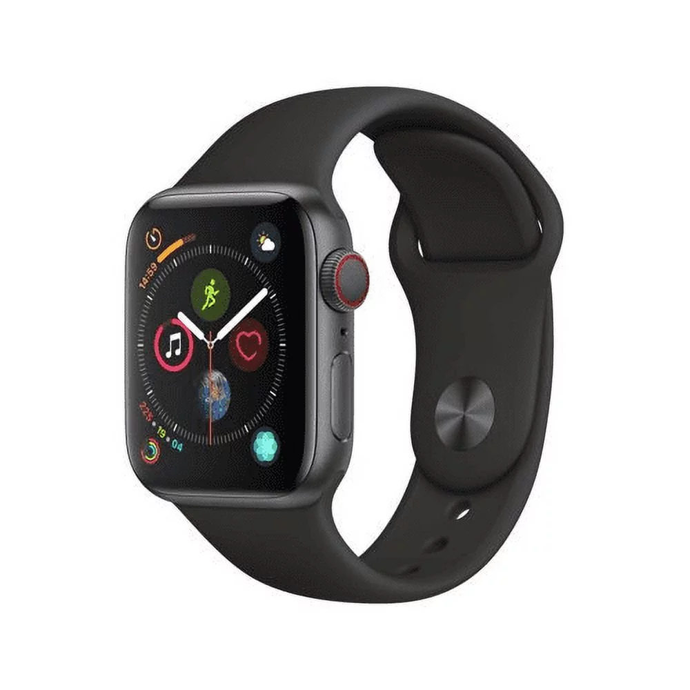 Used Watch Series 4 44mm Space Gray Aluminum Case Black Sport Band GPS + Cellular MTUW2LL/A (Used )