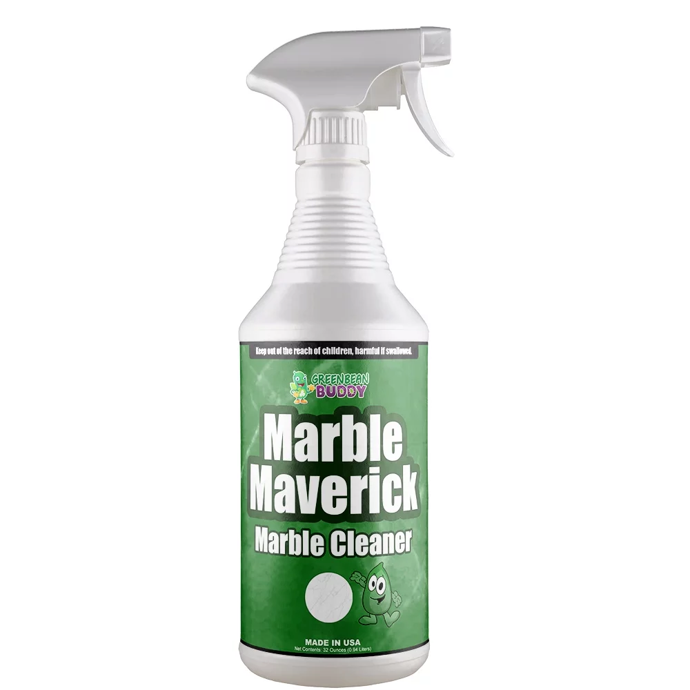 Marble Cleaner, Granite, Travertine, Stone Cleaner & Stain Remover, Marble Maverick 32oz by Green Bean Buddy
