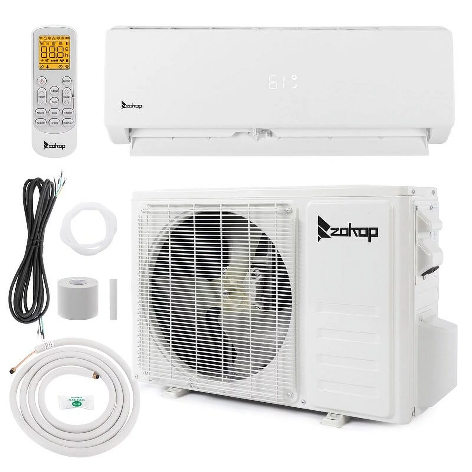230V 12000BTU 19Seer Mini Split Air Conditioner with Heating Function