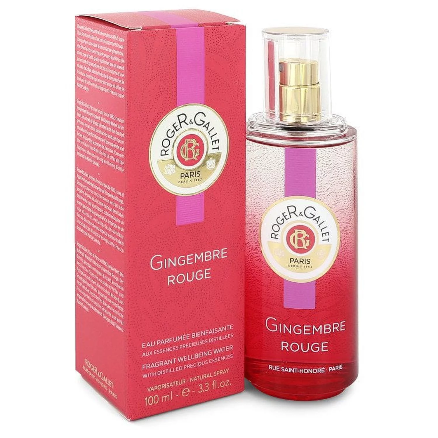 Roger & Gallet Gingembre Rouge by Roger & Gallet Fragrant Wellbeing Water Spray 3.3 oz for Female