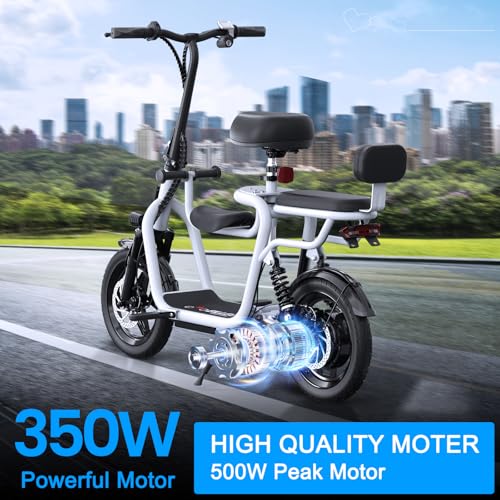 Adult Electric Scooter with Seat for Adults Power by 500W Motor, Electric Scooter Adults E Bike with 14