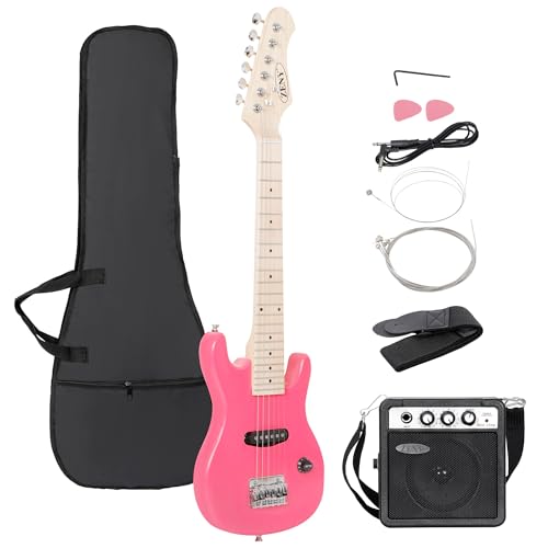 ZENY 30 inch Kids Electric Guitar with 5w Amp, Gig Bag, Strap, Cable, Strings and Picks Guitar Combo Accessory Kit (Black)