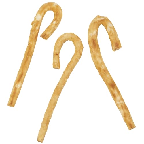 Fieldcrest Farms Nothin' to Hide Mini Holiday Candy Cane Chicken Flavor Dog Chews, Rawhide-Free, Easily Digestible, Long-Lasting, All-Natural Treats for Moderate Chewers up to 15lbs, 6-Ct