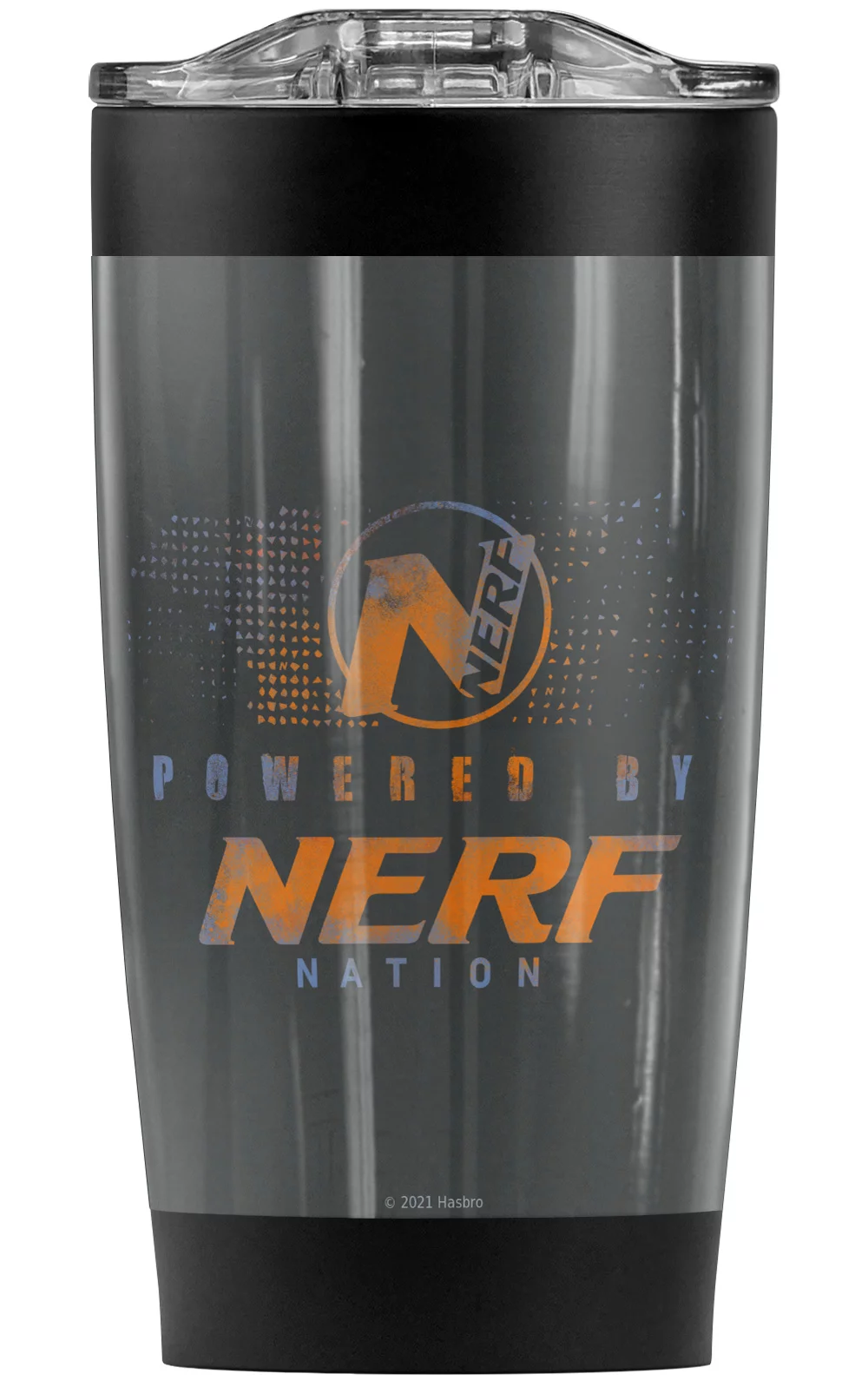 Nerf/Powered By Nerf Nation Stainless Steel Tumbler 20 oz Coffee Travel Mug/Cup, Vacuum Insulated & Double Wall with Leakproof Sliding Lid | Great for Hot Drinks and Cold Beverages