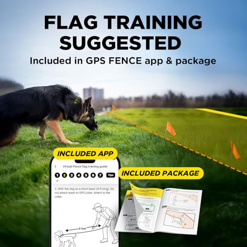 Dogtra GPS Fence – No Subscription, Custom Wireless Dog Fence with App, Smart Guidance & Return Reminder Tone/Vibration/Correction, IPX9K Waterproof Rechargeable Collar, Safe Freedom for Dogs 15 Lbs+