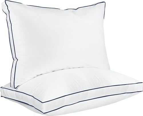 Utopia Bedding Bed Pillows for Sleeping King Size (White), Set of 2, Cooling Hotel Quality, Gusseted Pillow for Back, Stomach or Side Sleepers