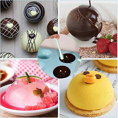 Hot Chocolate Bomb Mold 2.5 Inch Large Silicone Cocoa Bomb Molds - 3 Pack with Brush and Spatula