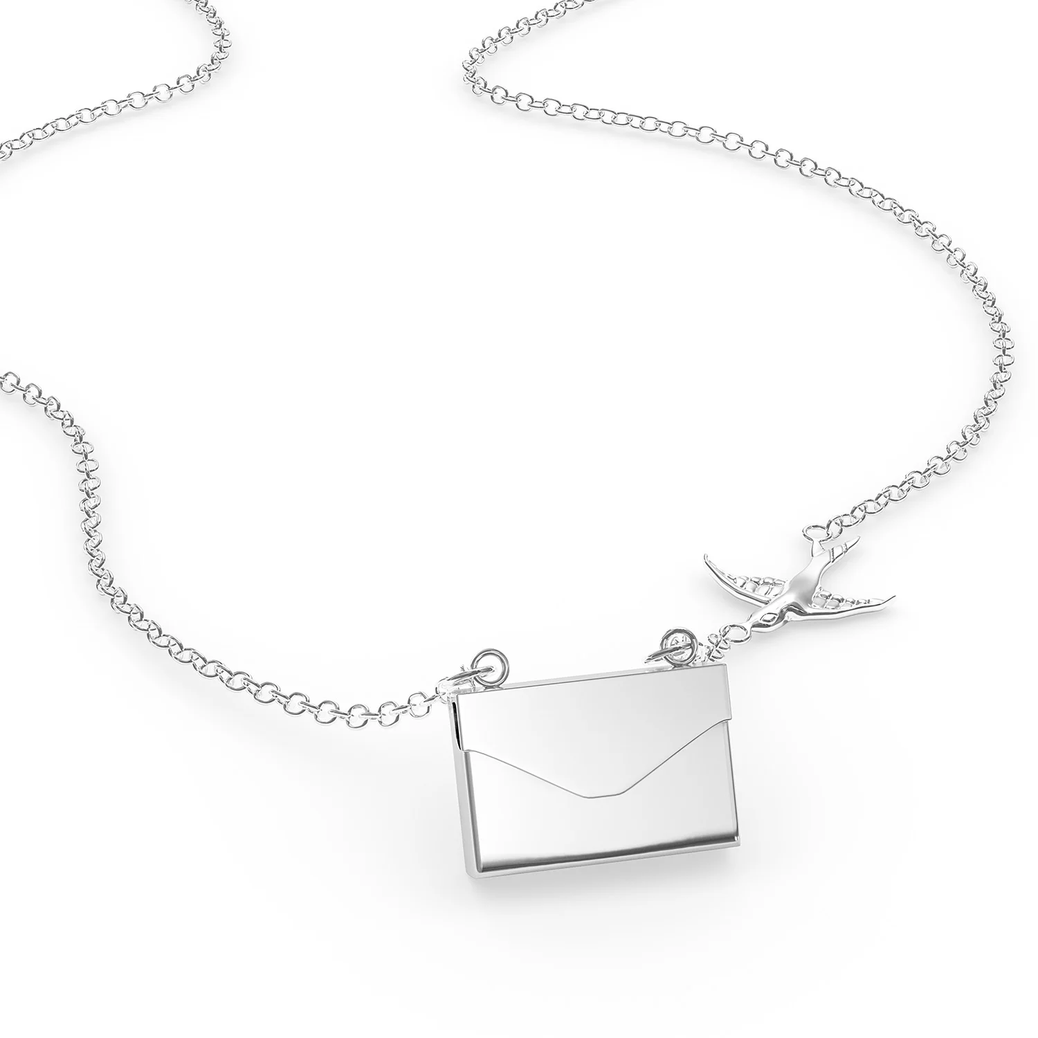 Locket Necklace Protein Meat Ground beef Hamburger in a silver Envelope Neonblond