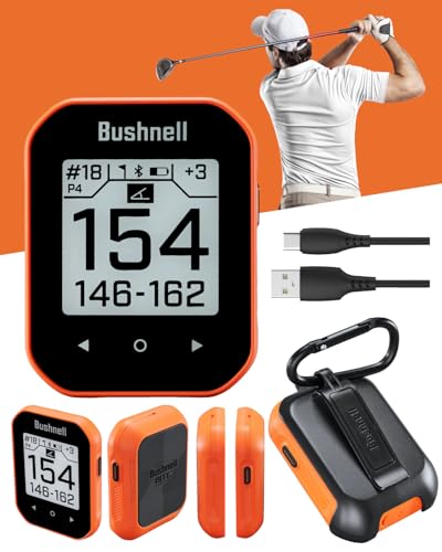Wearable4U - Bushnell Phantom 3 Slope GPS Golf Green with Slope Technology, Touchscreen, Magnetic Cart Mount with Towel Bundle
