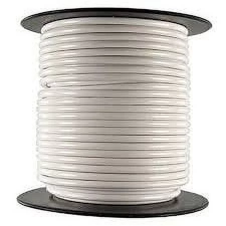 18AWG MILW76D TYPE MW WHITE STRANDED (16X30) HOOKUP WIRE 1000 FOOT ROLL 1000V 80C - 18M-1000-WHITE