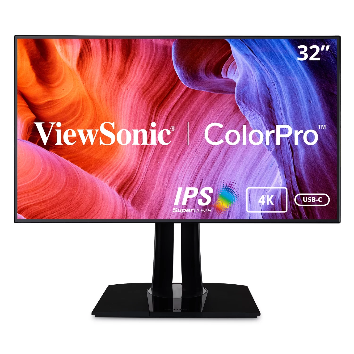 ViewSonic VP3268a-4K 32 Inch Premium IPS 4K Monitor with Advanced Ergonomics, ColorPro 100% sRGB Rec 709, 14-bit 3D LUT, Eye Care, HDR10 Support, HDMI, USB C, RJ45, DP for Professional Home Office
