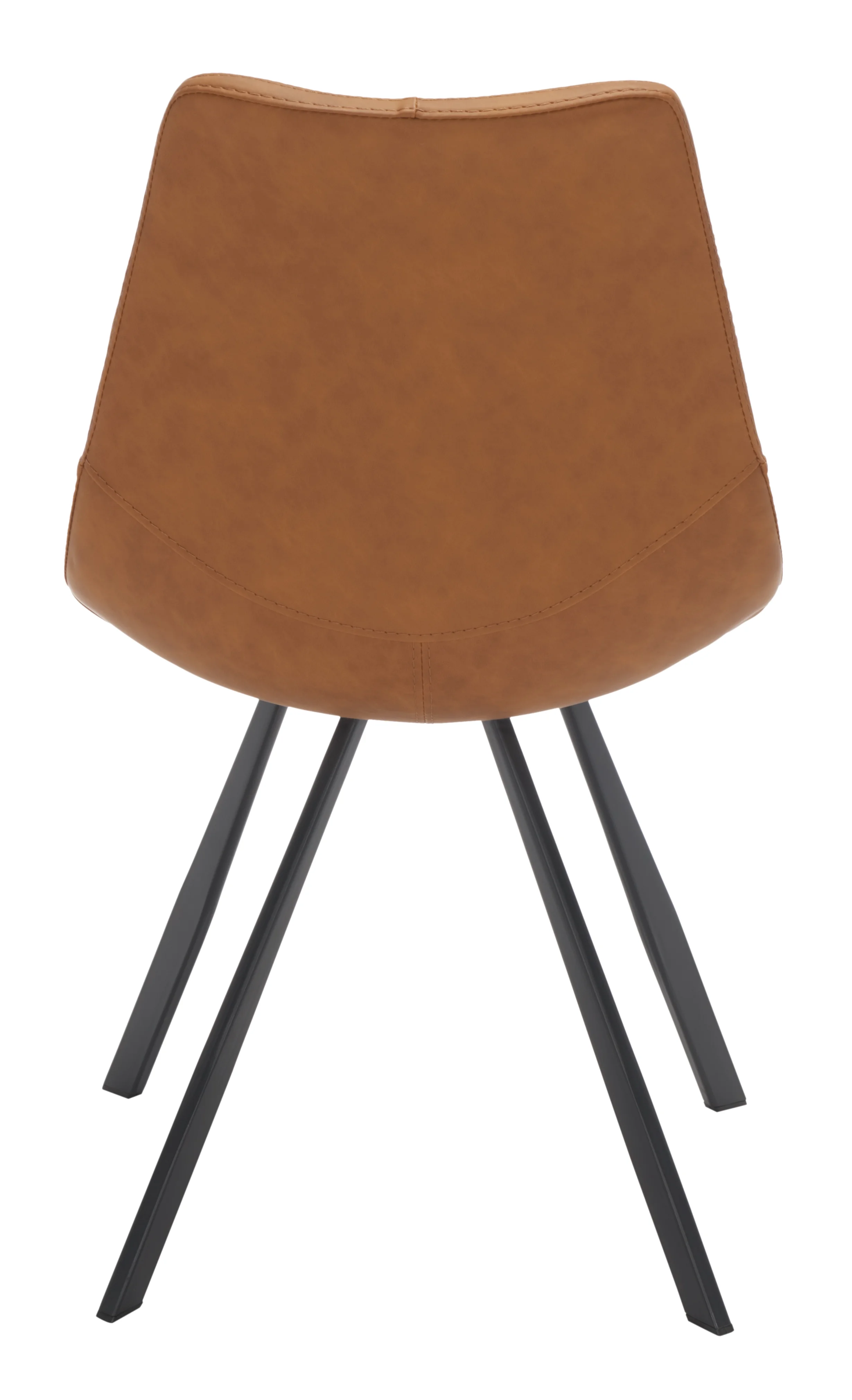 SAFAVIEH Kayne Tufted Dining Chair, Cognac, Set of 2 (23.8 in. W x 19 in. D x 32.5 in. H)
