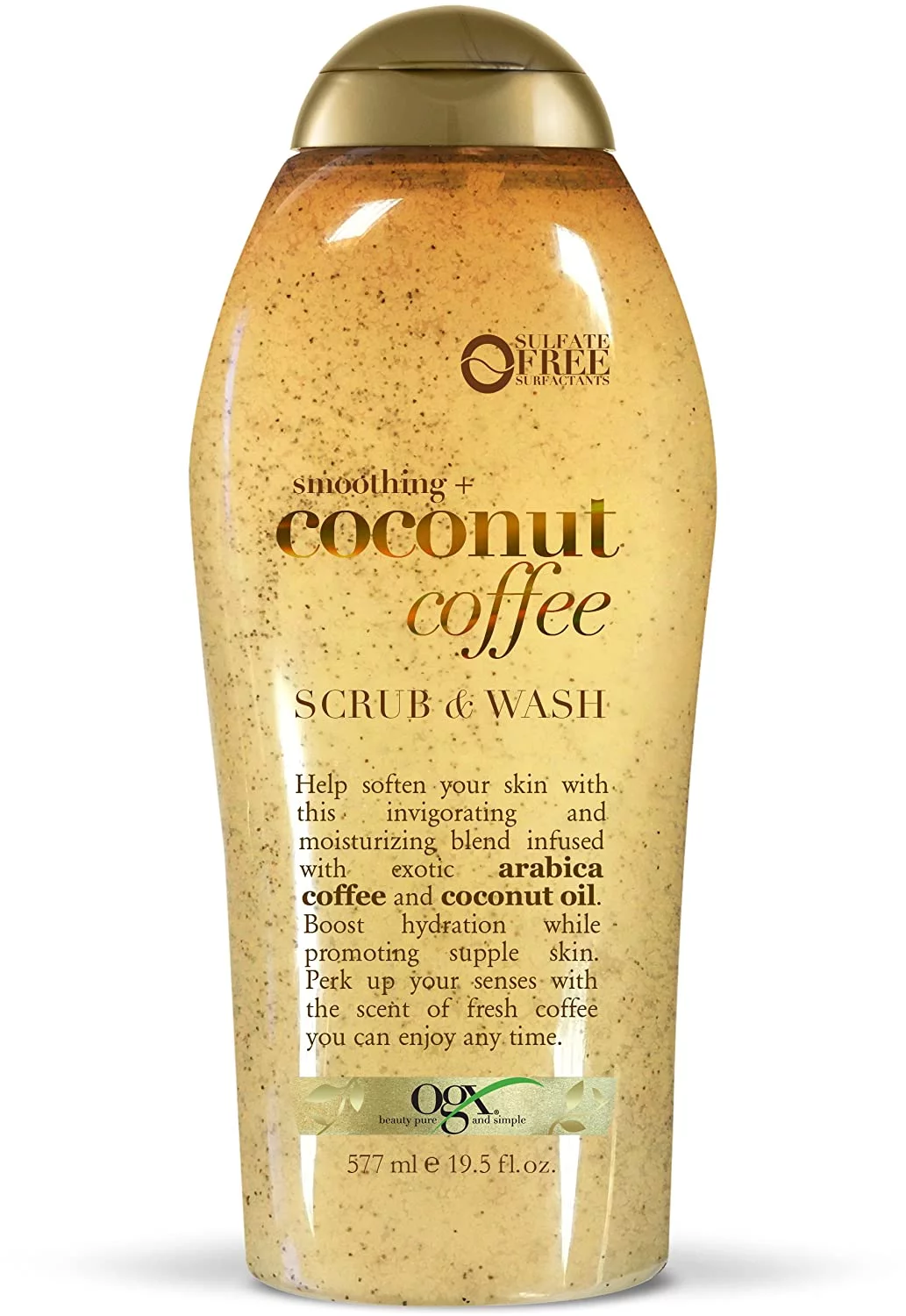 5 Pack OGX Smoothing + Coconut Coffee Body Scrub & Wash 19.5 Ounce