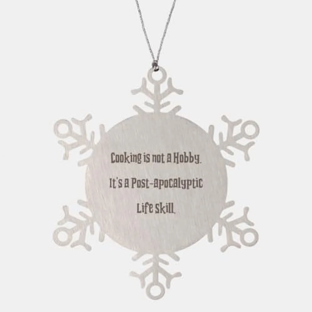 Appreciation Cooking Gifts, Cooking is not a, Best Birthday Snowflake Ornament for Friends, Christmas Ornament from Friends, Gift Ideas for Cooks, Kitchen Gifts, Gifts for Foodies, Unique Cooking