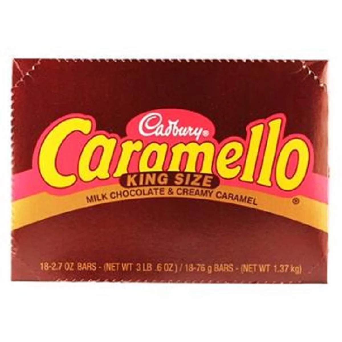 Caramello, King Size Milk Chocolate & Creamy Caramel, Count 18 (2.7 oz) - Chocolate Candy / Grab Varieties & Flavors