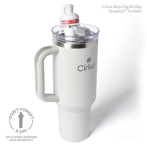Cirkul 40oz. Carbon Stainless Steel Tumbler with Handle, All-Day StrawSip™, Double-Wall Insulated