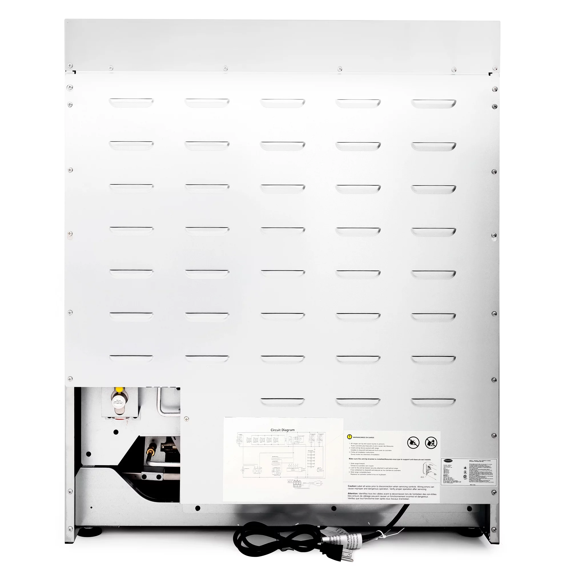 Cosmo 30 Inch 4.5 Cubic Foot Gas Range Convection Oven with 5 Italian Burners