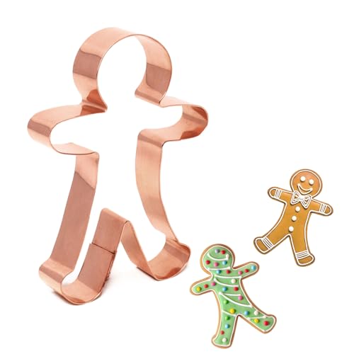 4 Inch Copper Gingerbread Man Cookie Cutter Handcrafted in the USA