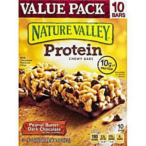 Nature Valley Peanut Butter Dark Chocolate Protein Chewy Bars - 14.2oz (Pack of 3)
