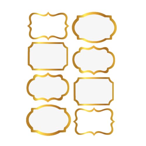 Gold Name Tag Stickers Permanent Adhesive Writable Gift Tag Stickers,2x3 inch,200 Pcs