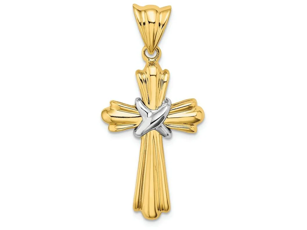 FJC Finejewelers Ribbed Cross with 