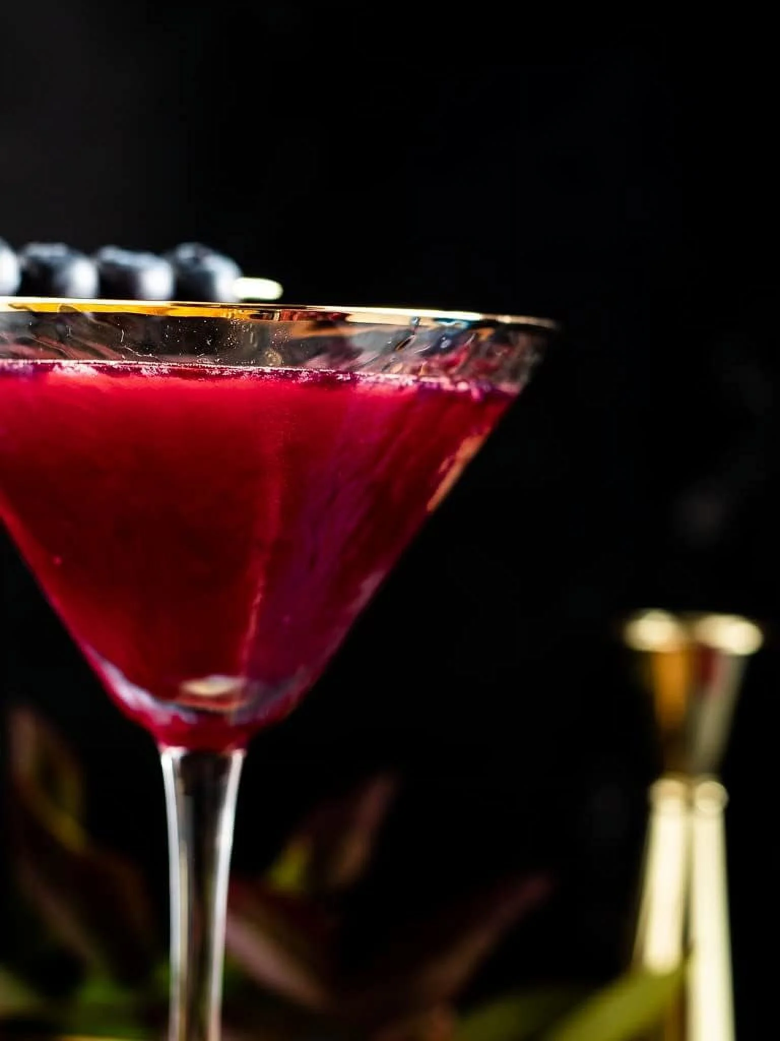 Iridescent Handmade Hammered Martini Glasses With Rim - Set Of 2 Rim Martini Glasses And 2 -Plated Cocktail Picks. Celebrate Life One Glass At A Time