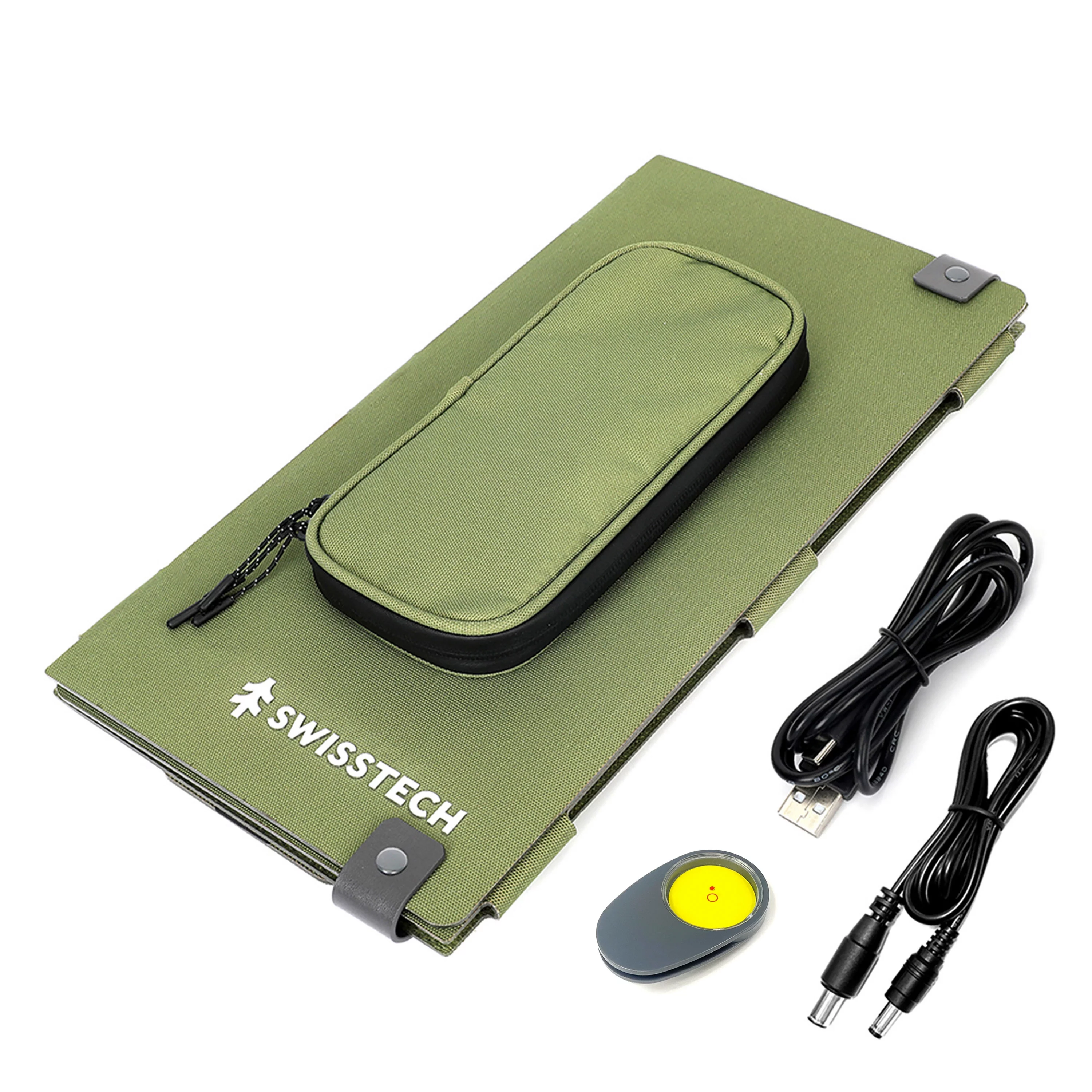 Swiss Tech 30W Foldable Solar Panel, USB-A and USB-C, Phone Charger, Waterproof, Emergency, Solar Panel Only