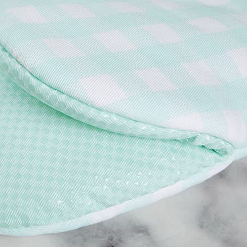 KitchenAid Gingham Cotton Mini Oven Mitt 2-Pack Set, Passion Red, 5.5