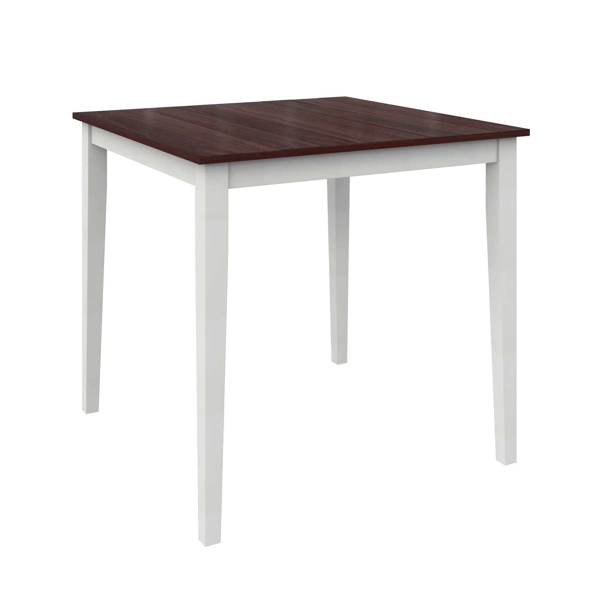 DHP Shiloh 5-Piece Counter Height Dining Set, Rustic Mahogany/White