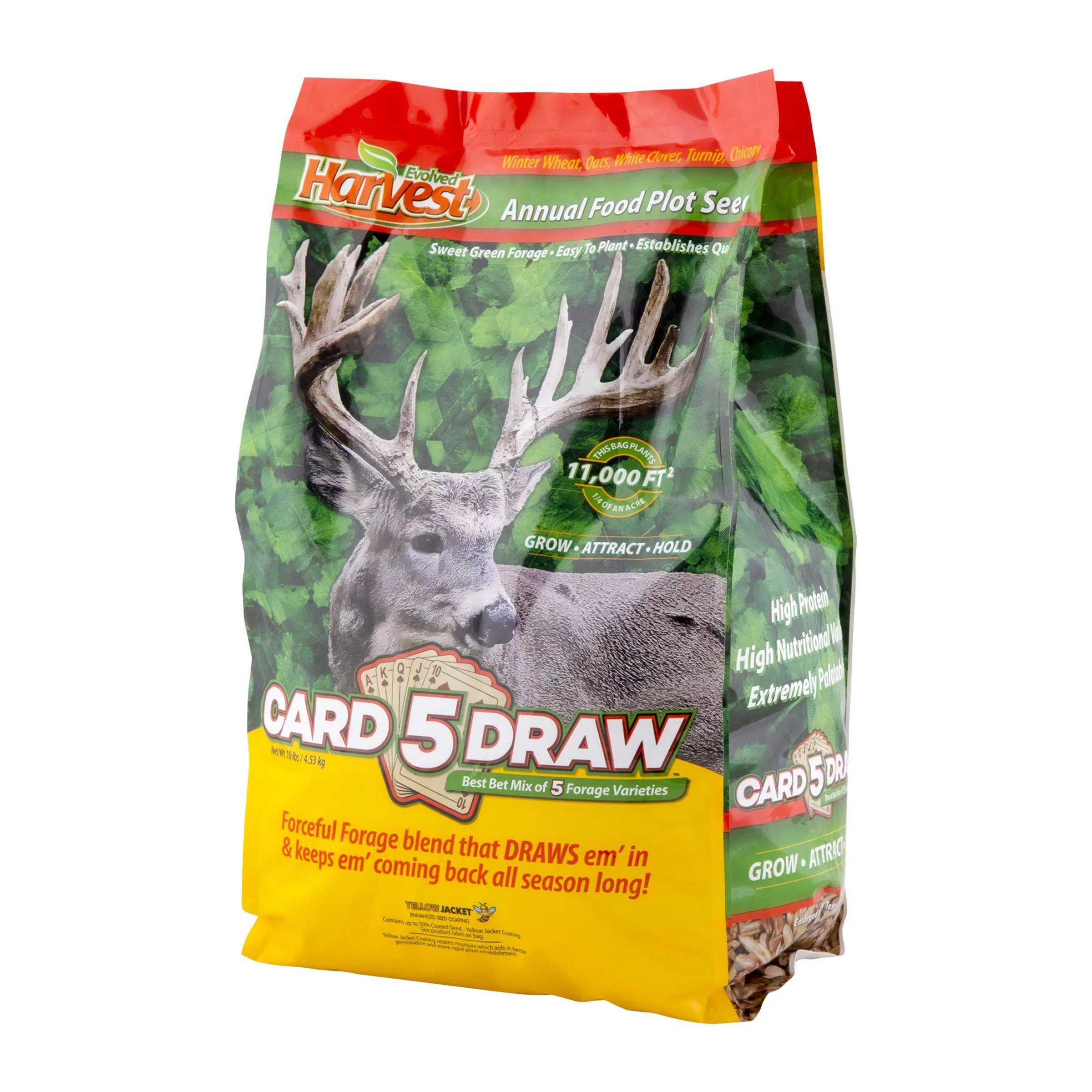 Evolved Harvest 5 Card Draw Food Plot Seed, 10 lb Bag