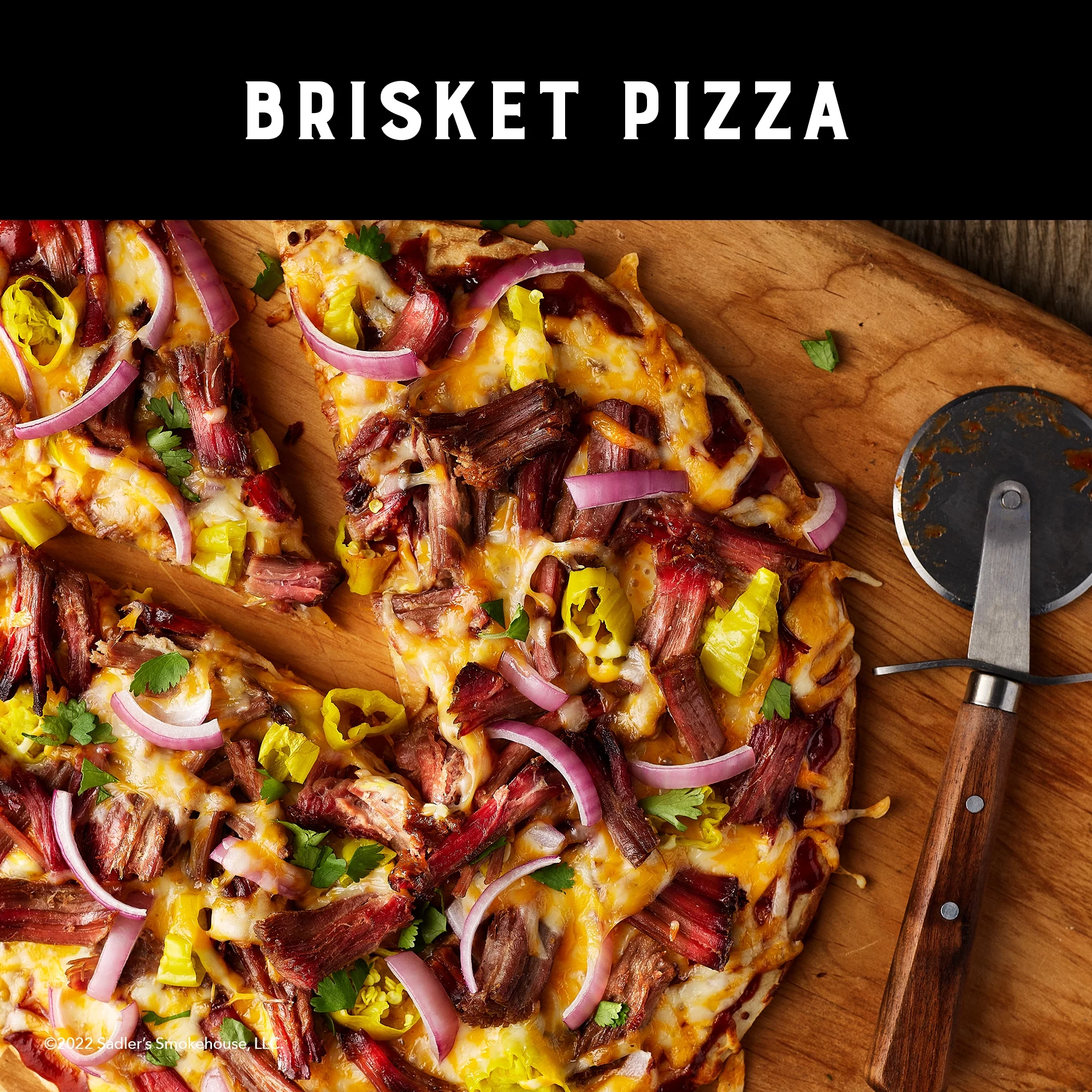 SADLER'S SMOKEHOUSE Seasoned Sliced Mesquite Smoked Beef Brisket, Average 1.5 - 2 lb Plastic Package