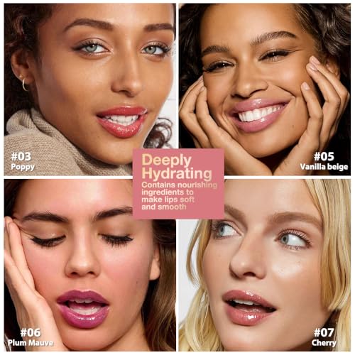 4 PCS Summer Special Lip Butter Balm – Ultra-Hydrating Lip Care with Shea Butter & Olive Oil, Soothes Dry Lips with Natural Tint & Gloss Effect, Lip Plumper Moisture & Light Lip Stain Finish