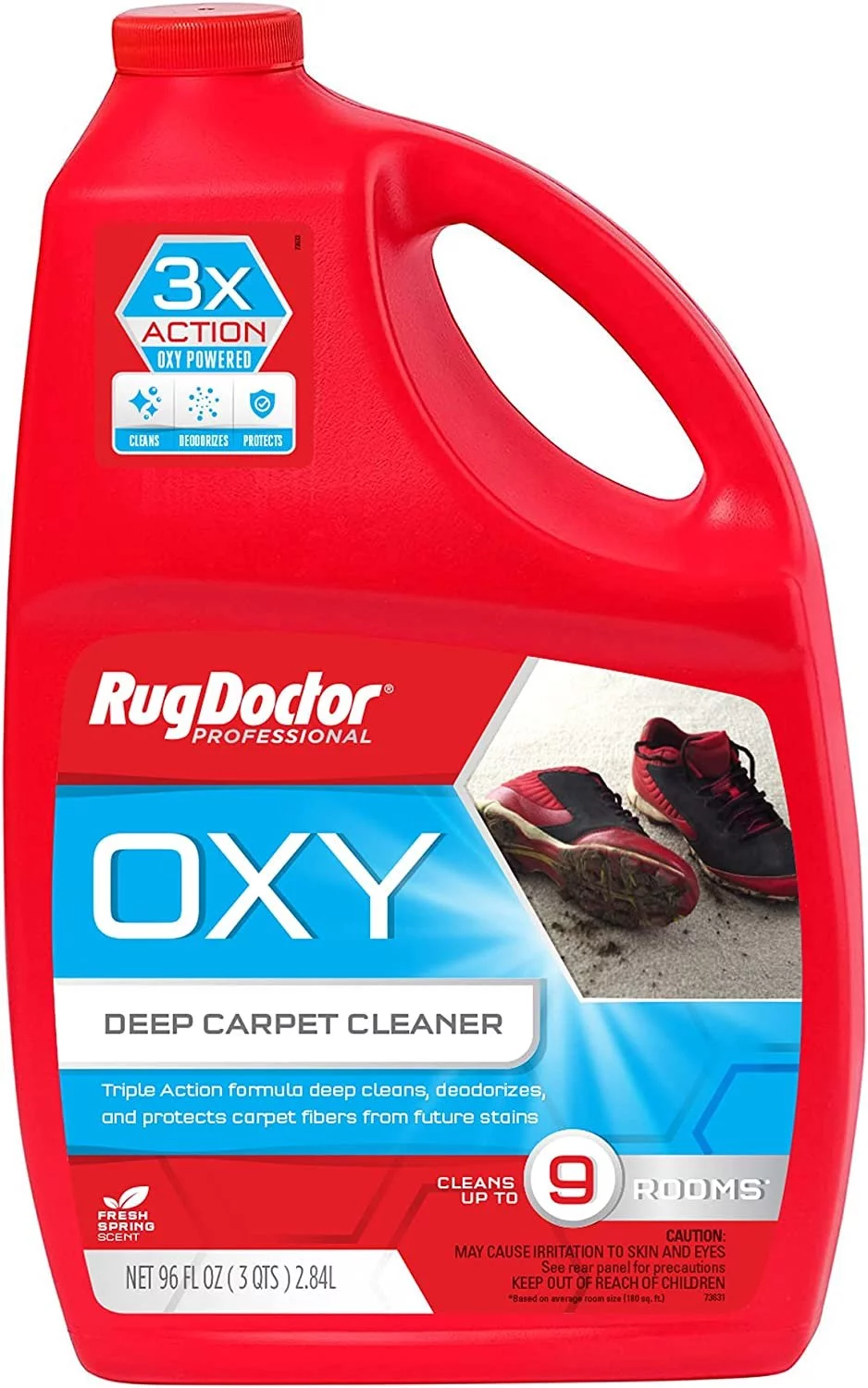 Rug Doctor Triple-Action Oxy Carpet Cleaner Deep Cleans, Deodorizes, and Refreshes Carpet & Upholstery, 96 oz., Daybreak Scent, Professional-Grade
