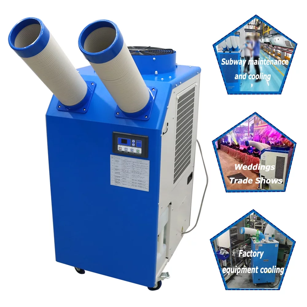 TECHTONGDA Industrial Air Conditioner Portable Air Cooler for Factories Two Pipes 220V