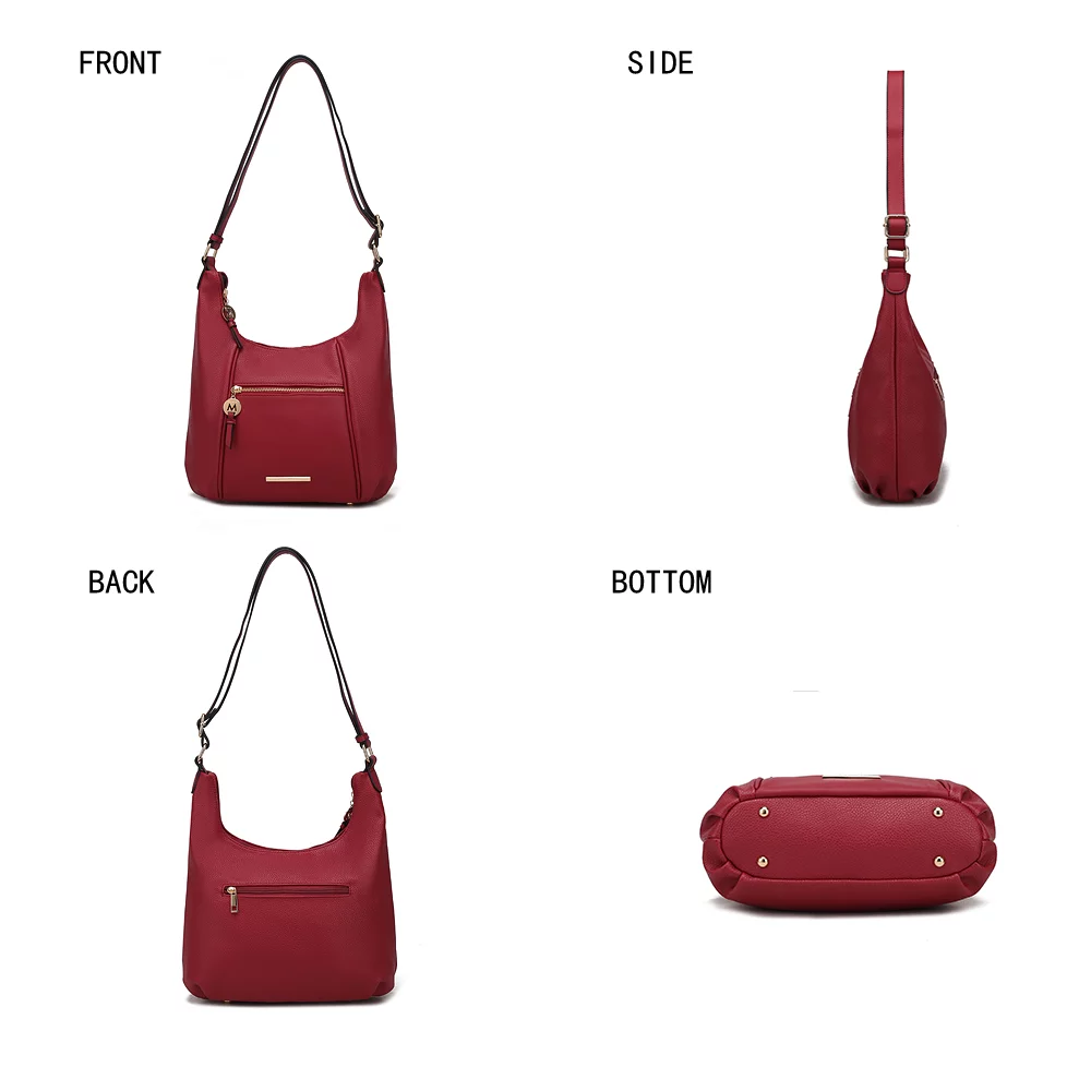 MKF Collection Lavinia Vegan Leather Womens Shoulder Handbag by Mia K