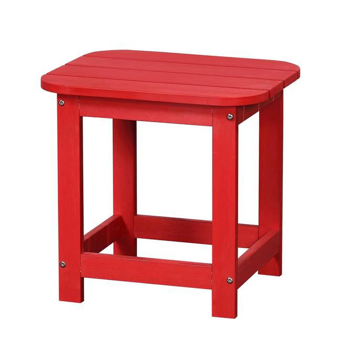 19 in. Resin Outdoor Side Table, Red