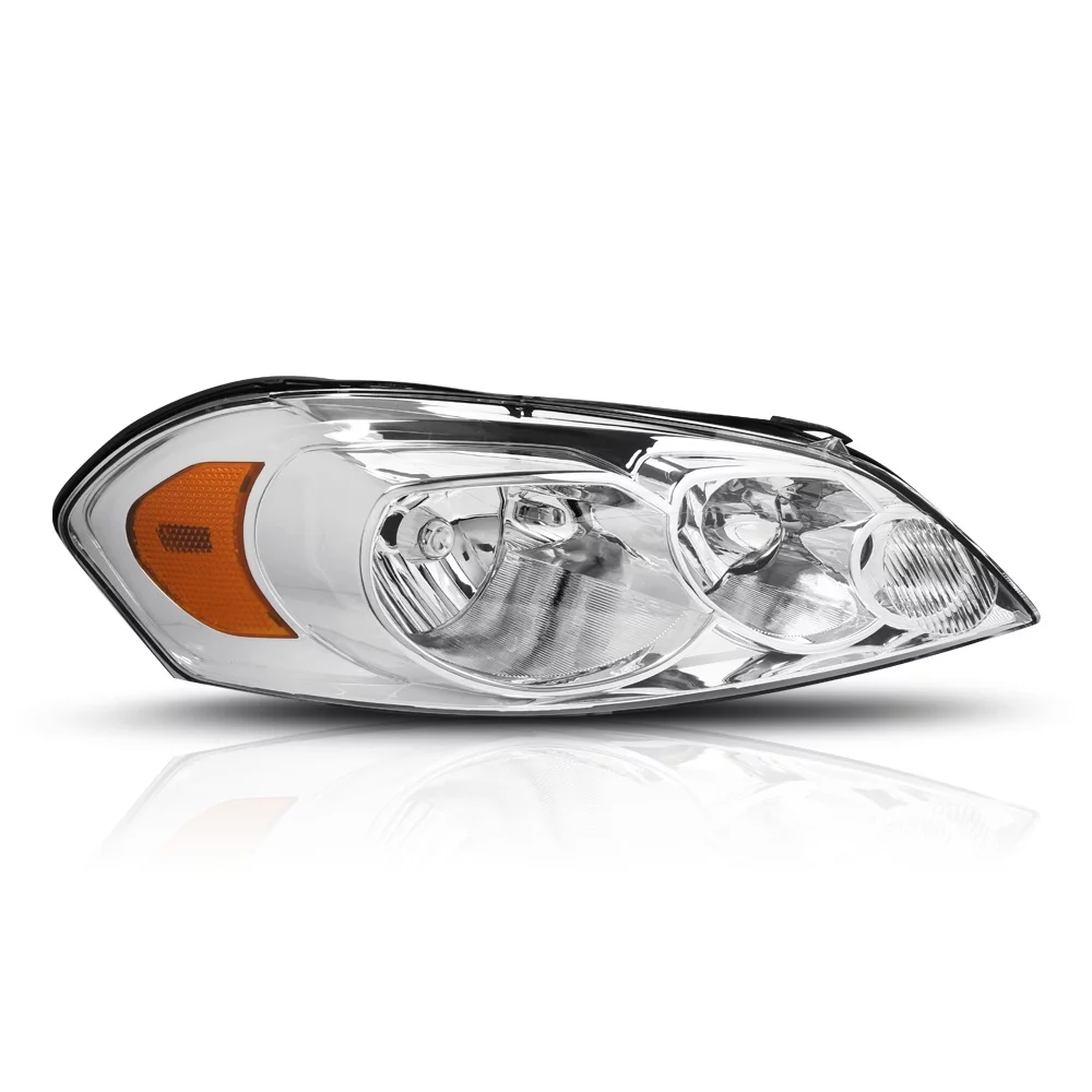RH Passenger Side Chrome Headlight Assembly for 06-16 Chevy Impala/Monte Carlo 07 08 09 10 11 12 13 14 15 Fits select: 2006-2013 CHEVROLET IMPALA, 2014-2016 CHEVROLET IMPALA LIMITED