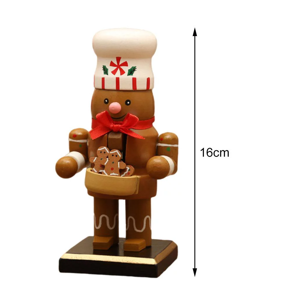 16cm Nutcracker Puppet Toys Shelves Tables Decor Xmas Gingerbread Man