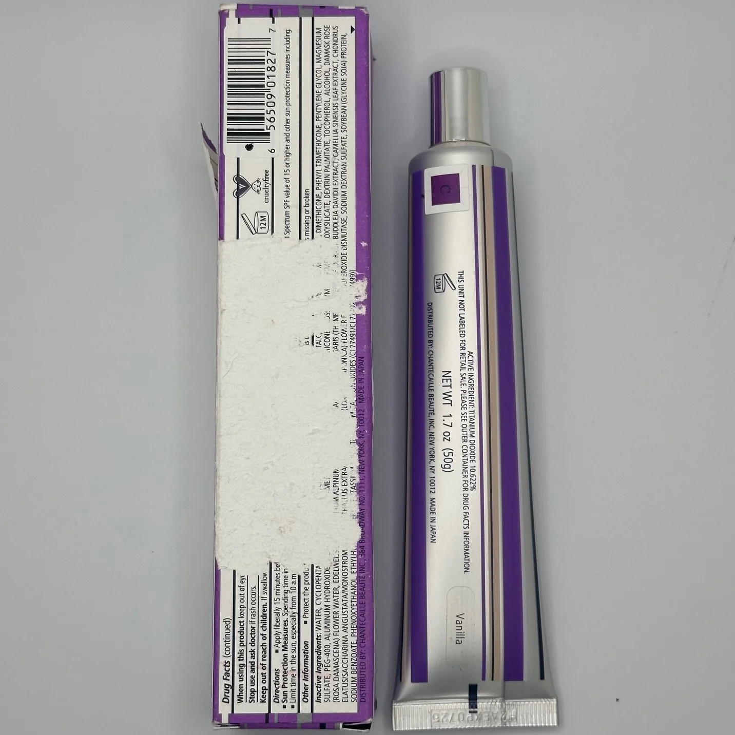 Like New - Chantecaille Just Skin Tinted Moisturizer SPF 15 Vanilla 1.7 oz *See Description*