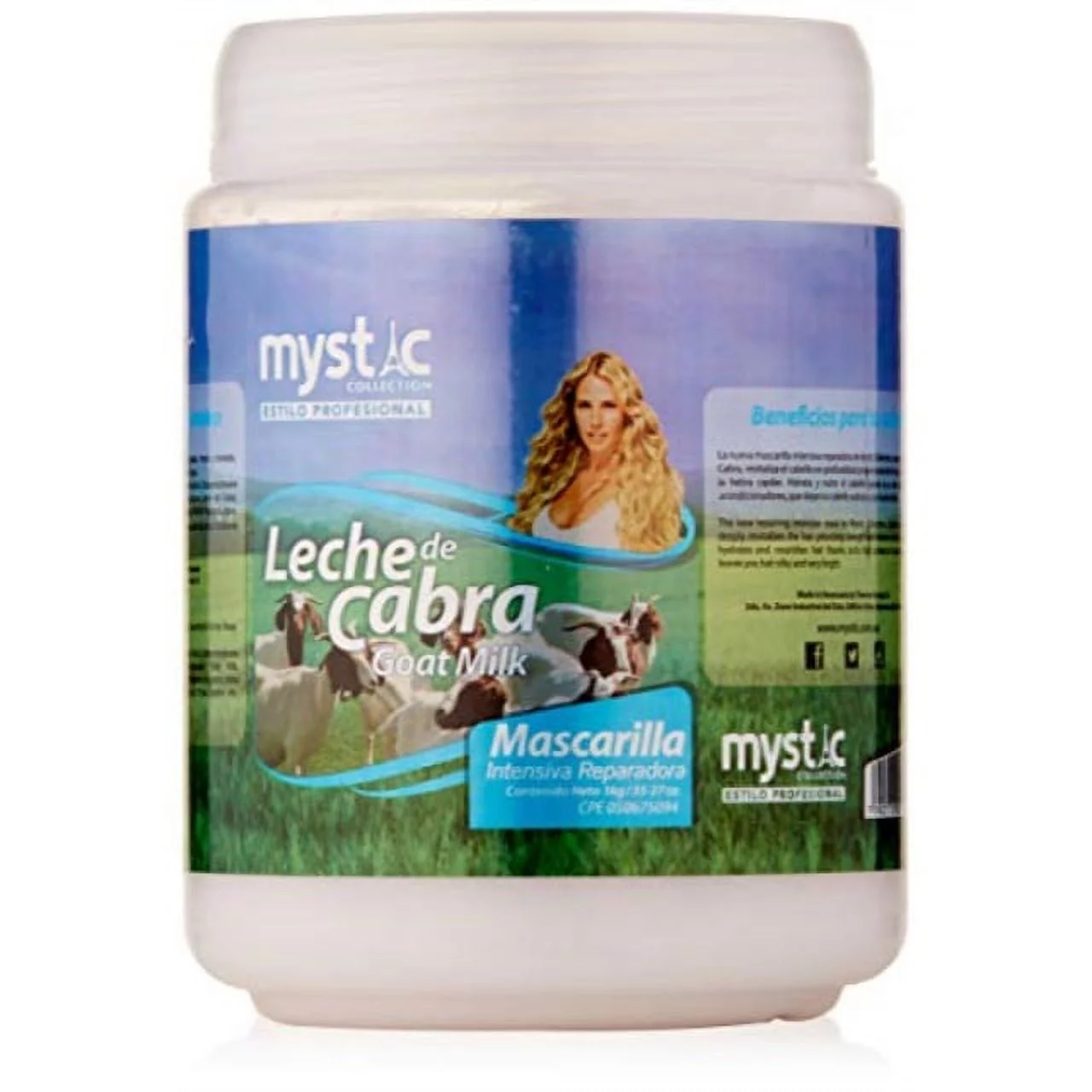 kleravitex goat milk treatment mask for dry hair / tratamiento leche de cabra cabello seco 35oz.