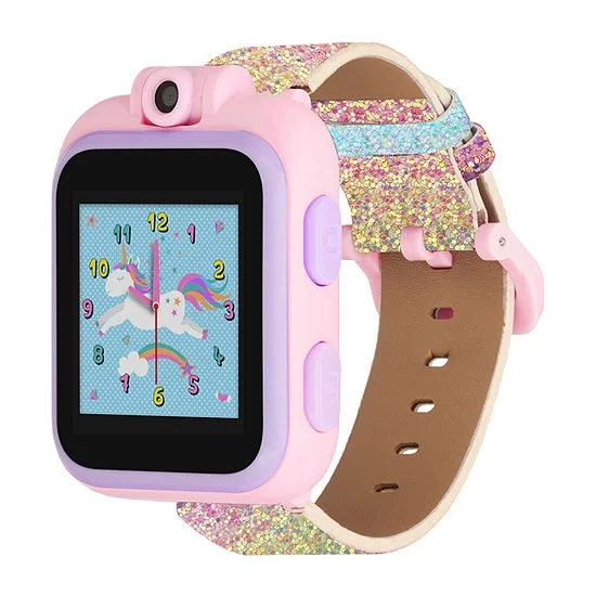 PlayZoom Unisex Kids Smartwatch - Video Camera Selfies Stem (Rainbow Sequin Print)